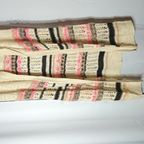 Love on a Hanger Striped Open front Long Cardigan Med Sleeveless - Picture 3 of 7